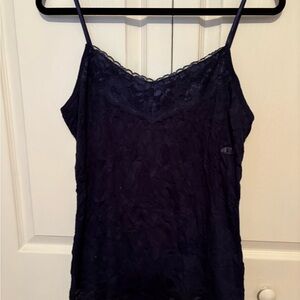 Women's Navy Lace Cami Top